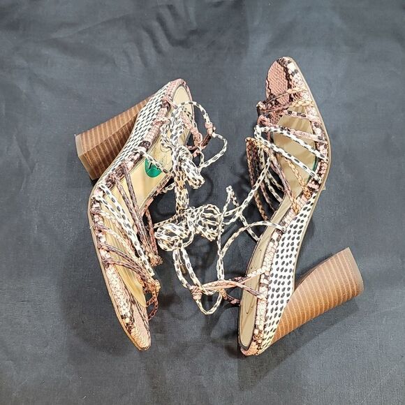 JESSICA SIMPSON WOMEN'S MALAYE BLOCK WRAP-UP SANDALS G1 - Picture 7 of 16